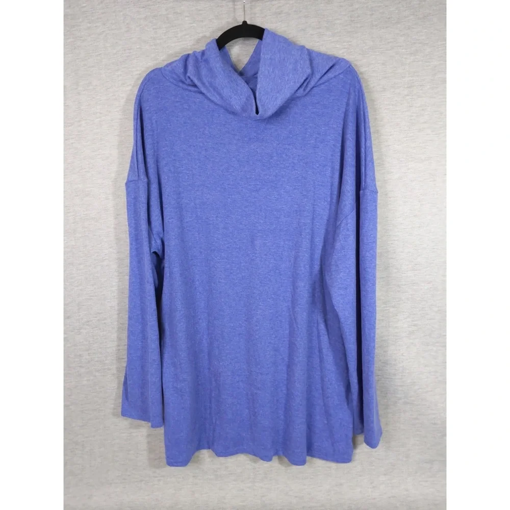 2x 👯‍♀️Host Pick⚡️Long Sleeve Button Cowl Neck Top - Picture 4 of 10